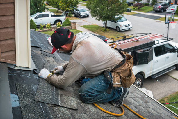 Professional Emergency Roof Repair technician working in Ellsworth, ME